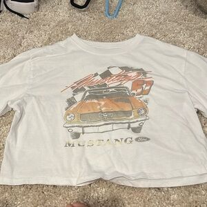 Hollister white graphic top